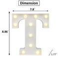 thumbnail image 3 of LED Marquee Letter Lights Sign,Warm White and Cool White, Light up Alphabet Letter for Wedding Home Party Bar Decoration T, 3 of 6