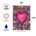 thumbnail image 2 of Toland Home Garden Kaleidoscope Heart Valentines Day Valentine Garden Flag Double Sided 28x40 Inch, 2 of 5