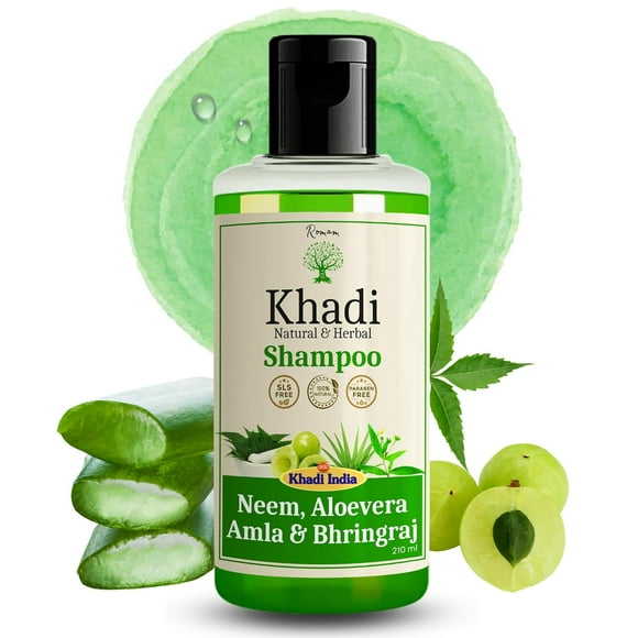 KHADI Shampooing Fortifiant pour Cheveux au Neem 210 ml