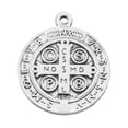 thumbnail image 4 of St. Benedict Sterling Silver Medal Necklace, 4 of 10