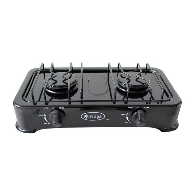 Parrilla Fraga P802 A Gas 2 Quemadores Porcelanizada negro 1 Fraga P802