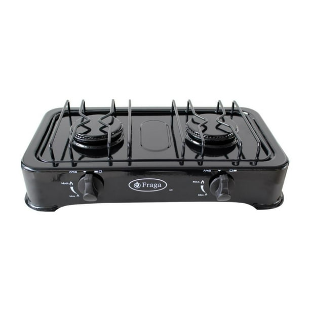 Parrilla Fraga P802 A Gas 2 Quemadores Porcelanizada negro 1 Fraga P802