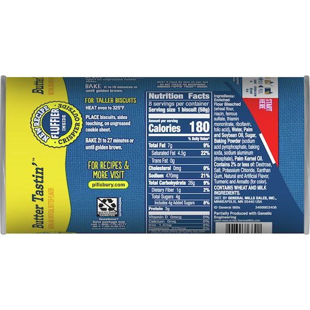 Pillsbury Grands Southern Homestyle Butter Tasting Biscuits, 16.3 Ounce -- 96 per Case.
