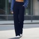 thumbnail image 1 of Pincandy Women's Solid Color Straight Leg Yoga Pants - with Pockets, Casual Fit for Yoga & Daily Wear, 1 of 7