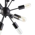 thumbnail image 3 of Modern Urban Contemporary Metal Chandelier, Black Steel, 3 of 4
