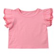 thumbnail image 1 of POINTERTECK Infant Toddler Baby Girl Top Basic Plain Ruffle T-Shirt Blouse Casual Clothes, 1 of 4