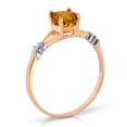 thumbnail image 2 of Galaxy Gold 14K Rose Gold Natural Diamonds and Citrine Ring - November Birthstone - Warmth & Prosperity - Sizes 5.5 to 11 - Fine Jewelry for Women, 2 of 2