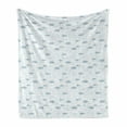 thumbnail image 1 of Cloud Soft Flannel Fleece Throw Blanket, Nursery Concept Tiny Clouds Pouring Raindrops and Droplets, Cozy Plush for Indoor and Outdoor Use, 60" x 80", Baby Blue Blue Grey, by Ambesonne, 1 of 6