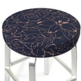 thumbnail image 3 of KLL Copper-Gold Gloss Outline Flower Round Bar Chair Cushion Cover 12 inch ,Bar Stool Protector with Elastic, Soft Washable, 3 of 6
