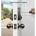 thumbnail image 5 of Veise Fingerprint Door Lock with 2 Knobs - Keyless Entry Door Lock with Knob, Electronic Keypad Deadbolt, Smart Front Handle Set, Auto-Locking, Waterproof, Easy Installation, Oil-Rubbed Bronze, 5 of 8