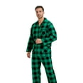 thumbnail image 2 of GLOBAL Men's Long Sleeve Flannel Pajamas Sets 100% Cotton Sleepwear Top and Bottom, Size S-3XL, 2 of 5