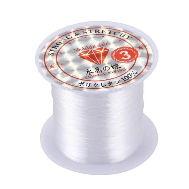 Jewelry Beading Thread 0.3mm Dia. Clear Nylon Fishing Line Spool 17 Lbs 