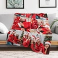 thumbnail image 3 of AISENIN Custom Christmas Couple Blanket with Picture Text Personalized Soft Fleece Throw Blanket Customized Couple Blanket with Photo Christmas Birthday Gifts, 3 of 5