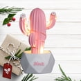 thumbnail image 3 of EeaseMX Lámpara de noche con forma de cactus, adorno artesanal, lámpara decorativa de escritorio para el hogar y la oficina (rosa, tamaño pequeño), 3 of 7