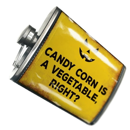 

NEONBLOND Flask Candy Corn is a Vegetable Right Halloween Jack-O -Lantern