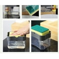 thumbnail image 3 of Dalax-Dish Soap Dispenser Detergent Squeezer for Kitchen Sink Dish Washing, Manual Press Liquid Pump & Sponge Holder 2 in1, Innovative Refillable Storage Container Countertop Soap Pump Dispenser Caddy, 3 of 4
