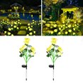 thumbnail image 4 of Rose Light Flower Light 2PCS 6LED Solar Rose Light Waterproof Flower Light Landscape Garden Lawn Decoration Light For Courtyard, 4 of 8