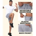 thumbnail image 5 of Tyhengta Men's Athletic Shorts Basketball Workout Gym Quick Dry Shorts Lightweight Mesh Running Shorts Tennis Light gray 2XL, 5 of 6