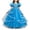 Sky Blue, variant on LEKWK Girls Tulle Ball Gown Puff Sleeve Ruffled Ribbon Formal Princess Dress with Lace Embroidery Prom Gown Wedding Flower Girl Dress for Birthday Party