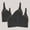Black A1, variant on Women 2PC Solid Seamless Wireless Push Up Breathable Total Coverage Cozy Everyday Bra Set
