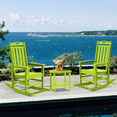 thumbnail image 5 of Greforg Outdoor Oversized Patio Rocking Chair Set of 2, HDPE Weather Resistant Porch, Garden Lawn Rocker,Green, 5 of 6