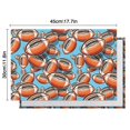 thumbnail image 5 of Football Sticker Pattern Summer Placemats Table Placemats Set Of 6-Linen Kitchen Washable Placemats Table Mats 11.8"x17.7"Non-Slip Heat Resistant, 5 of 5