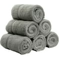 thumbnail image 4 of Luxury Hotel & Spa Collection, Quick Dry 100% Turkish Cotton 700 GSM, Eco Friendly Towel, for Bathroom, Gymand Kitchen Dobby Border Soft Hand Towel Set 16 X 30, Gray, Hand Towels - Set of 6, 4 of 5