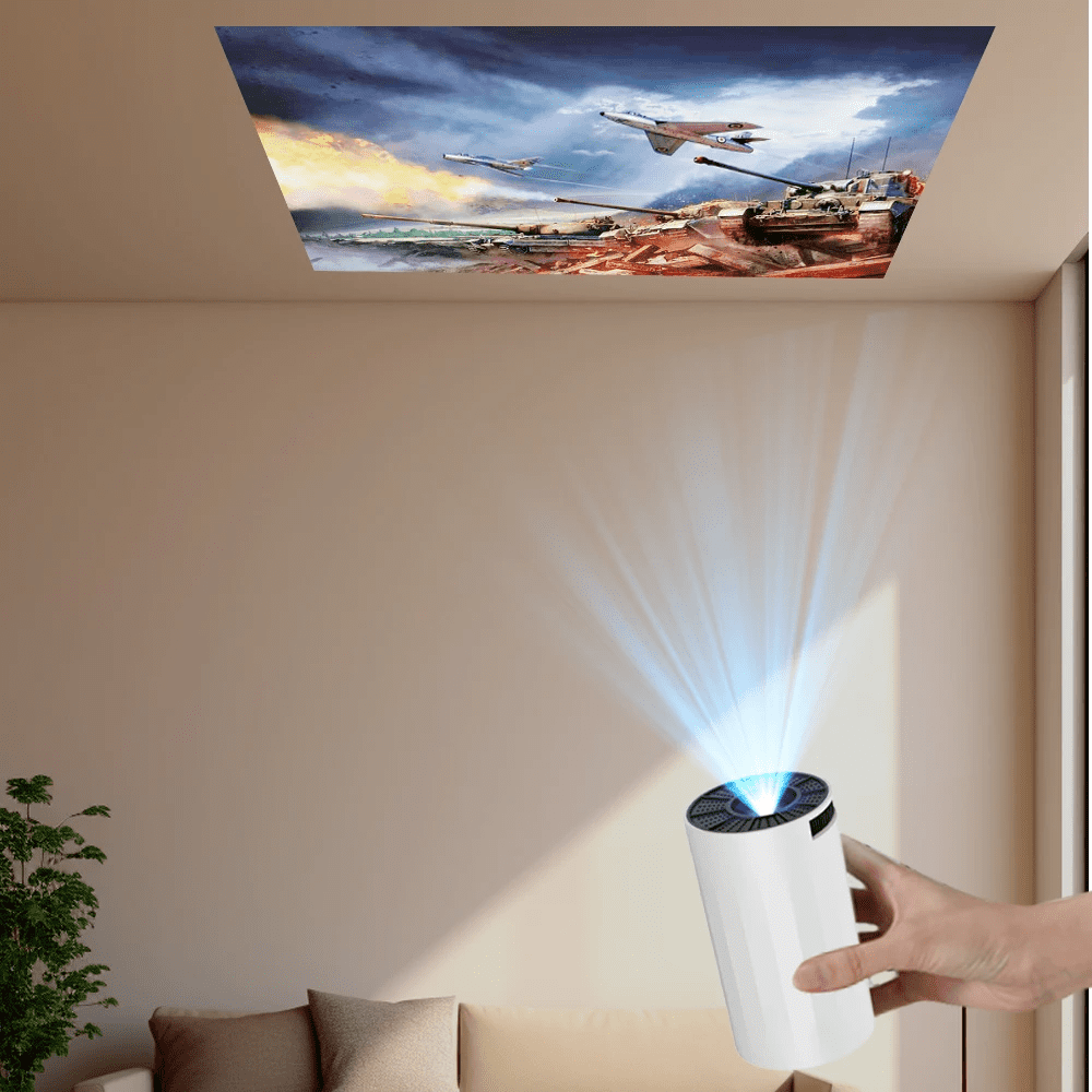 Projector with WiFi and Bluetooth 4K Mini Projector 1080P Full HD Portable Outdoor Movie Projector without Screen with Remote