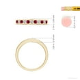 thumbnail image 5 of ANGARA Natural Channel Set Ruby and Diamond Semi Eternity Ring in 14K Yellow Gold for Women (Size-2.1mm) | July Birthstone, Birthday, Anniversary, Jewelry Gift for Women | Natural Ruby Ring, 5 of 9