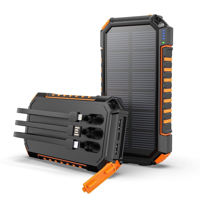 Cargador solar Power Bank Hiluckey de 27000 mAh, 5 salidas, 15 W