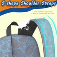 thumbnail image 4 of Paisley and Damask Blue Pattern 17" Waterproof Oxford School Backpacks for Teens, S-Shape Padded Straps, for School, Travel, Hiking, Camping, 4 of 4