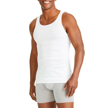 Hanes - Hanes Men's Value Pack White Tank Undershirts, 6 Pack - Walmart ...