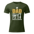 thumbnail image 5 of LUOGENLI T-shirts pour Homme pour Hommes Masculin Printemps et Été Fête des Pères Décontracté Rétro Lettrage Impression Partielle T-Shirt Col Rond Manche Courte Haut Vert Armée G, 5 of 5