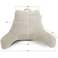 thumbnail image 4 of Nestl Backrest Reading Pillow, Back Support Pillow with Arms, Shredded Memory Foam Bed Rest Pillow, Linen, 4 of 6