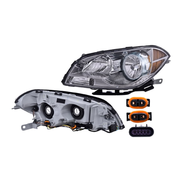 Faro Malibu 2008 A 2012 Chevrolet Izq Fdo Crom DEPO .
