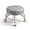 Gray, variant on Rolling Stool with Wheels, Low Padded Footrest Ottoman, 360° Swivel Casters, Waterproof PU Leather Cushion, Sturdy Metal Frame for Office, Garage, Living Room - Gray
