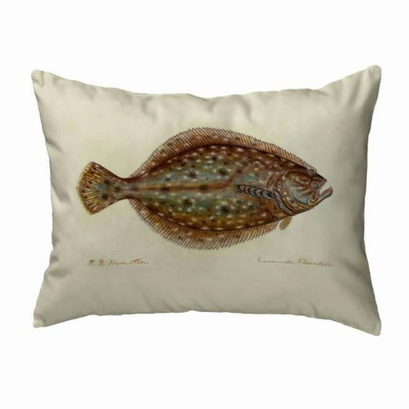 Betsydrake KS014R Flounder Right Noncorded Pillow - Small