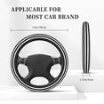 thumbnail image 5 of Bingfone Black And White Stripes Steering Wheel Cover - Universal 15 Inches Car Steering Wheel Covers Grip Auto Internal Accessories, 5 of 7