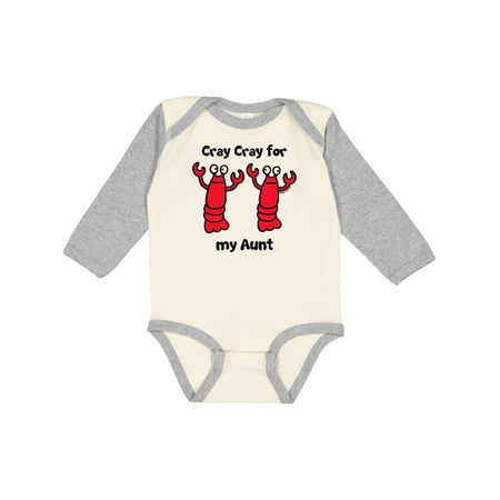 

Inktastic Lobster Cray Cray for my Aunt Gift Baby Boy or Baby Girl Long Sleeve Bodysuit