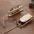 thumbnail image 3 of ifundom 8-Piece Unfinished Wooden Sleigh Ornaments for Holiday Decorations and Craft Supplies, 3 of 6