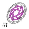 thumbnail image 4 of Rotor de freno de disco de bicicleta de 160 mm, componente premium hueco, repuesto de rotor de freno de bicicleta Púrpura, 4 of 9