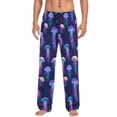 thumbnail image 7 of FORMRS Mens Pajama Pants with Pockets Cotton Sleepwear Lounge Bottoms Sizes S-2XL, Dark Blue Jellyfish Pattern, 7 of 7