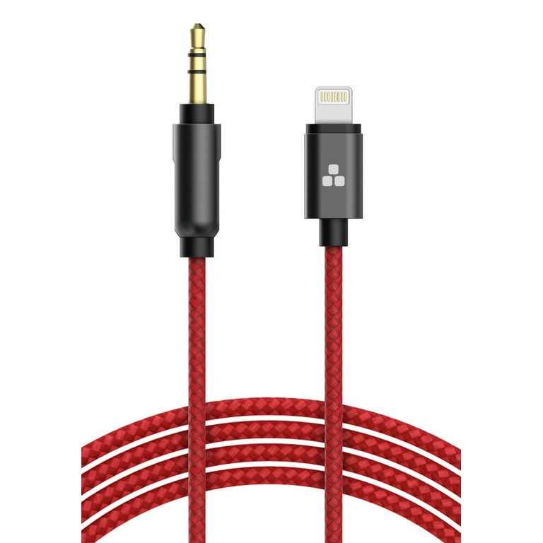Apple MFI Certified iPhone Aux Lightning Cord to Male 3.5mm Auxiliary Cable iPhone Audio Link to Car Jack Headphones Speakers Red Walmart