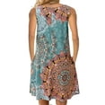 thumbnail image 4 of Women's summer casual T-shirt dress sleeveless Boho beach dress, 4 of 4