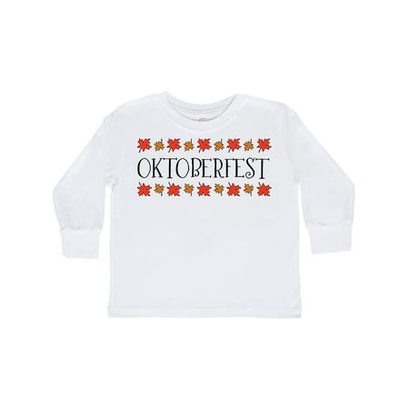 

Inktastic Oktoberfest with Orange Leaves Gift Toddler Boy or Toddler Girl Long Sleeve T-Shirt