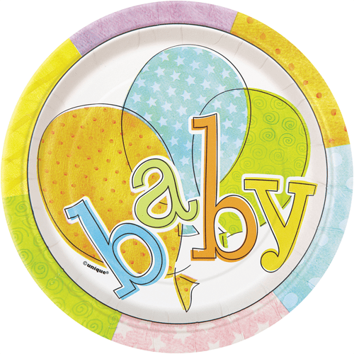 Various Disposable Paper Plates, 8 Count