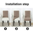 thumbnail image 6 of Northern Brothers Non-Slip 4 Pieces Polyester Dining Room Chair Slipcovers, Khaki, 6 of 7