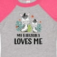 thumbnail image 4 of Inktastic Zebra My Babushka Loves Me Boys or Girls Baby Bodysuit, 4 of 5