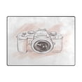 thumbnail image 3 of Hand Drawn Camera 80''x58'' Extra Large Plush Memory Foam Rug, Soft, Absorbent, Non Slip, 3 of 7