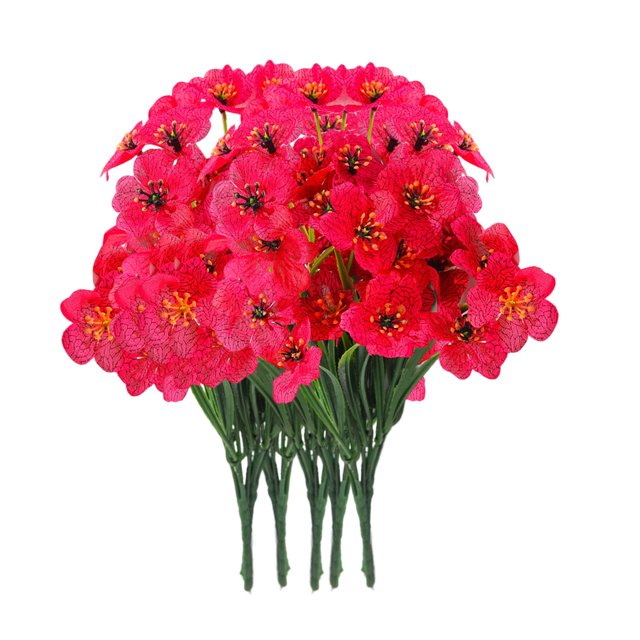 CSChome Artificial Flower Simulated Flower Non Fading Easy Care Realistic 5 Head Artificial Johnnyjumpup for Wedding and Home Decor